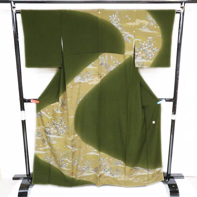 FINAL PRICE ／ 特選 訪問着 着物 中古 正絹 汕頭刺繍 スワトウ 風景