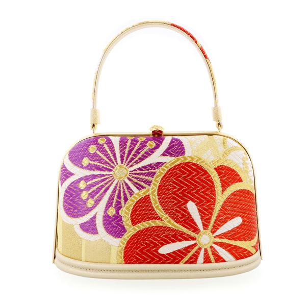 振袖 草履バッグセット ブランド 世美庵「クリームゴールド 花、桜」L