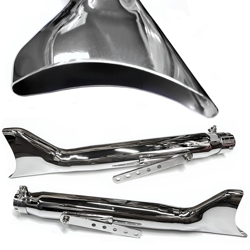 バイク 汎用 フィッシュテール マフラー 差込内径36-45mm 全長560mm