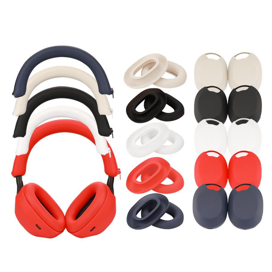 3点セット Sony WH-1000XM5 ケース カバー ヘッドバンド 全面保護 劣化