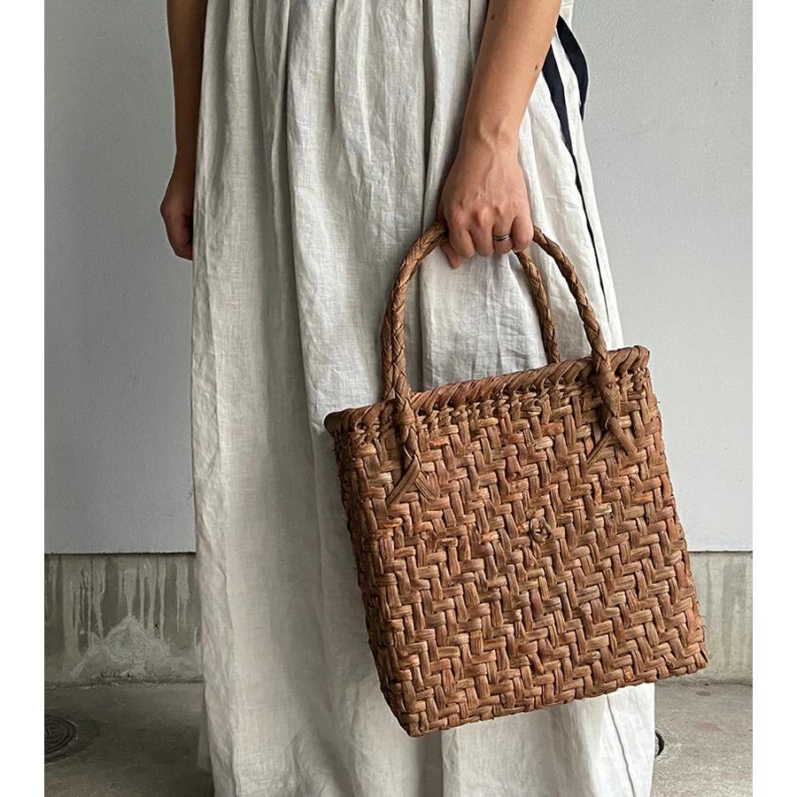 山葡萄かごバッグ 細網代（大）縦長2 YB-104 長野県 純国産 作家 筒井