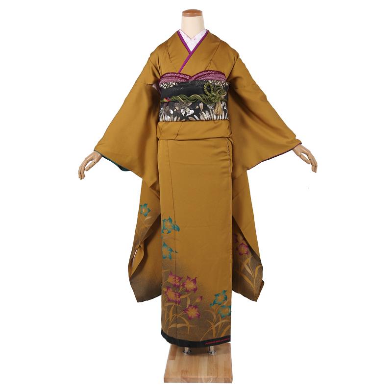 振袖 成人式 結婚式 卒業式 パーティー 晴れ着 正絹 カラシ マスタード