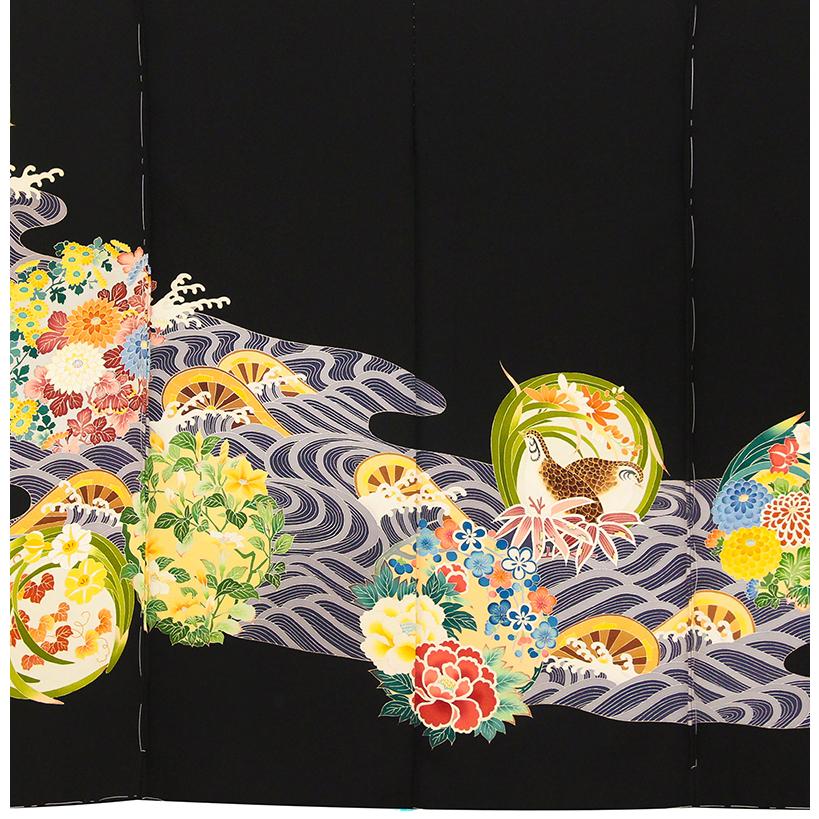 記念感謝祭【仕立無料】本加賀友禅伝統的工芸品手描加賀五彩染☆花鳥