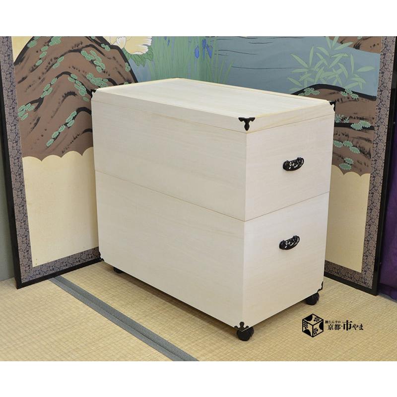 新製品 雛人形 五月人形 超深型2段 桐 雛人形収納ケース 押入 収納可能