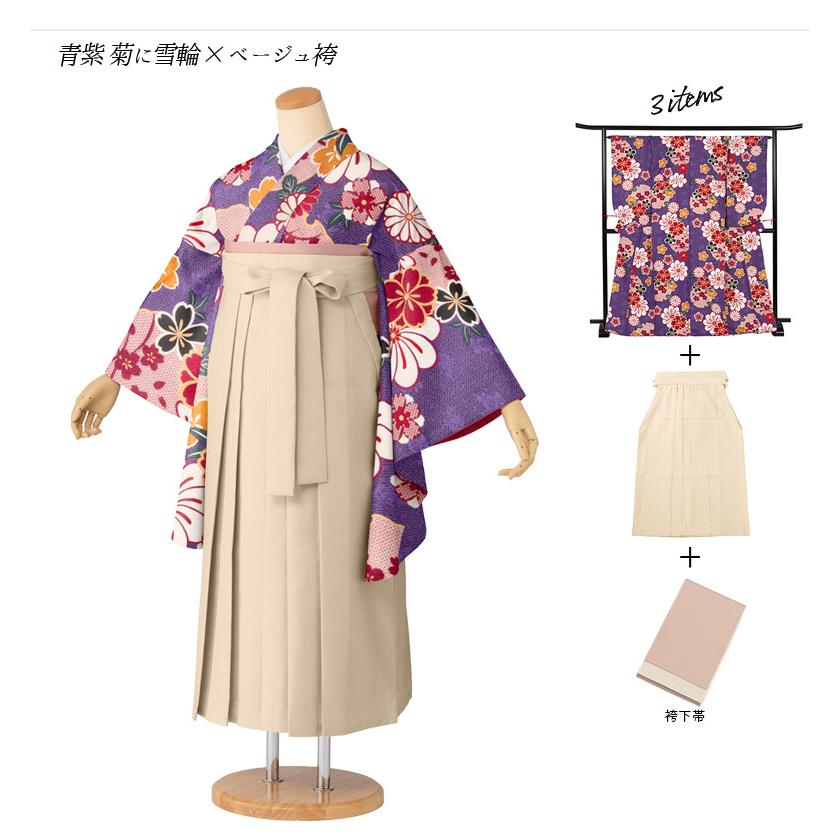 ぽっちゃりサイズ 卒業式 袴セット プラスサイズ ゆったり ワイド