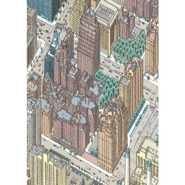 鳥瞰図 バーズアイマップ 或る日のミッドタウン 地図 ニューヨーク