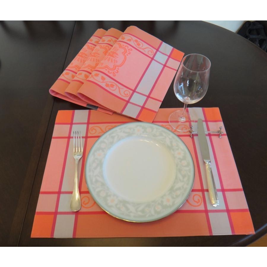 ランチョンマット おしゃれ 4枚セット ジャガード織 35cm x 48cm 南仏