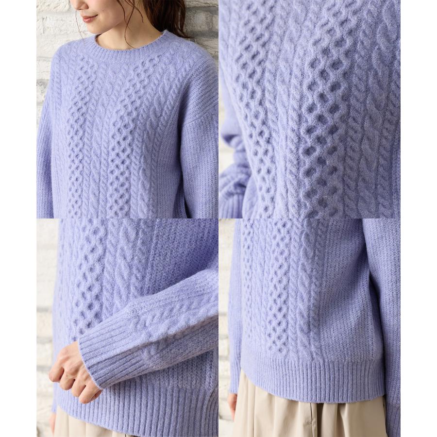 Honeys（ハニーズ） トップス セーター 長袖 ウォッシャブル ケーブル