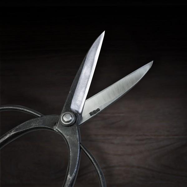 佐保 佐助型 大久保鋏 3寸5分刃 青紙鋼 カシメ止め 総手造り鍛造品