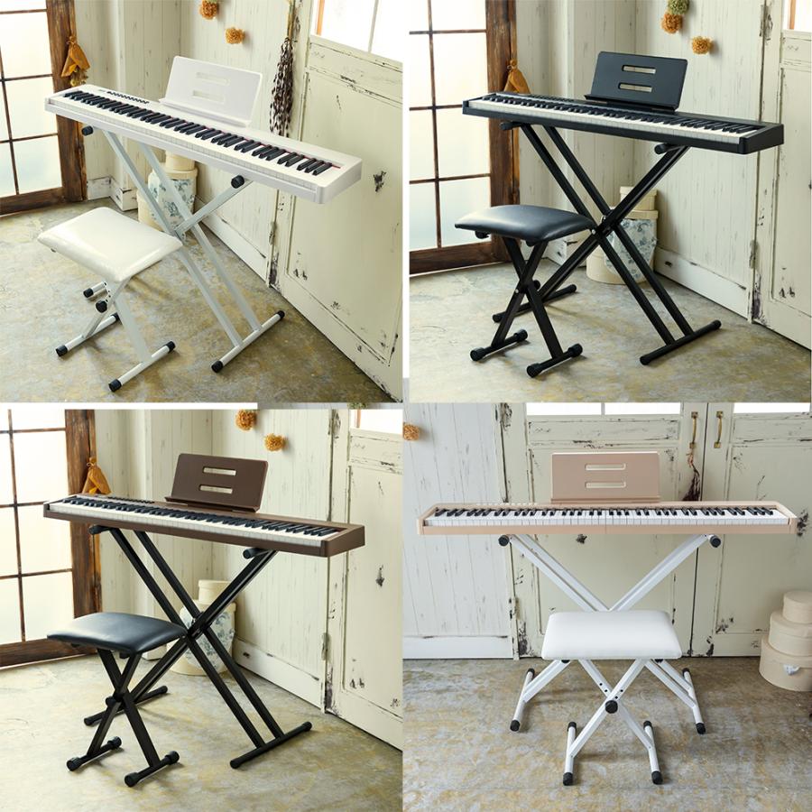 5カラー】電子ピアノ 88鍵盤 スタンド 椅子セット dream音源 充電可能