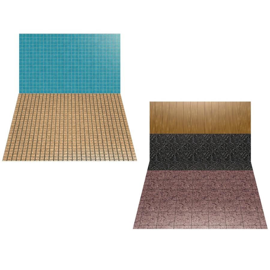 箱庭技研]ジオラマシートmini-EX 1/12 トイレセットA 背景シート