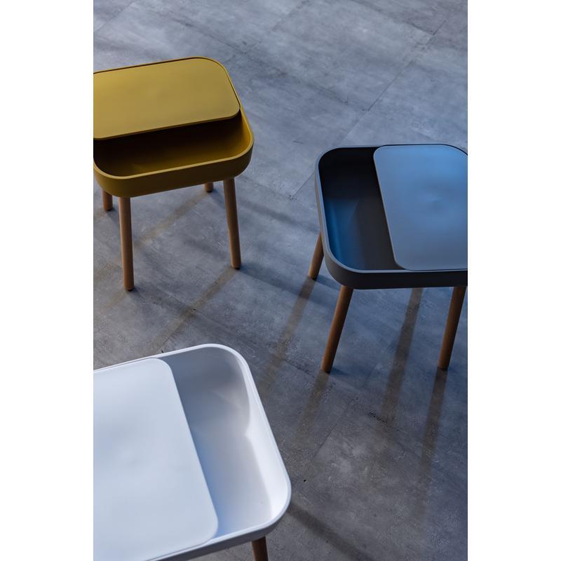 テーブル サイドテーブル ソファテーブル W40×D39.5×H47 イエロー PT