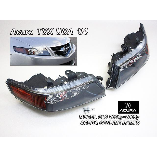 アコードCL7CL9前期【ACURA】アキュラTSX純正USヘッドライト左右(04