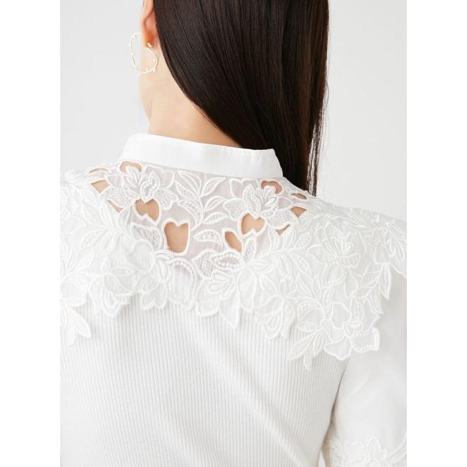 SNIDEL（スナイデル） レースカラーニットプルオーバー 23秋冬.予約