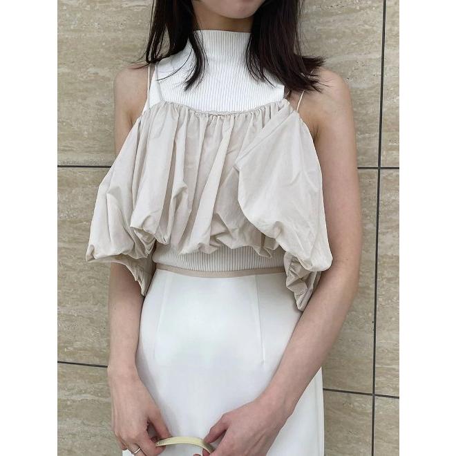 SNIDEL（スナイデル） (セール40%OFF) バルーンキャミ×ノースリニット