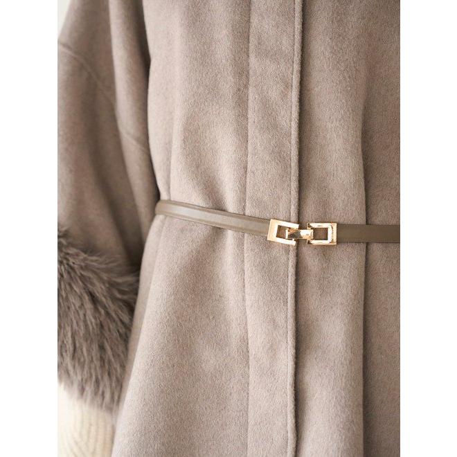 SNIDEL（スナイデル） (12%OFF) ファー付きミドルケープコート 24秋冬