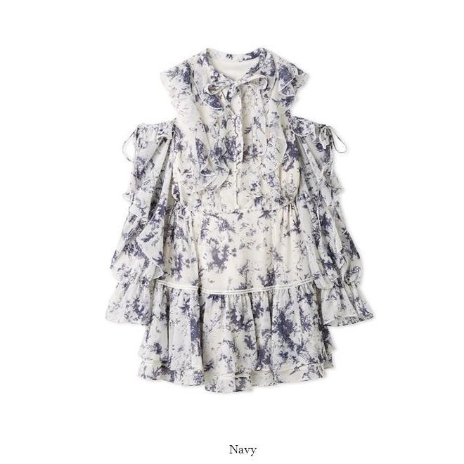 SNIDEL（スナイデル） (セール50%OFF) プリントフリルミニワンピース