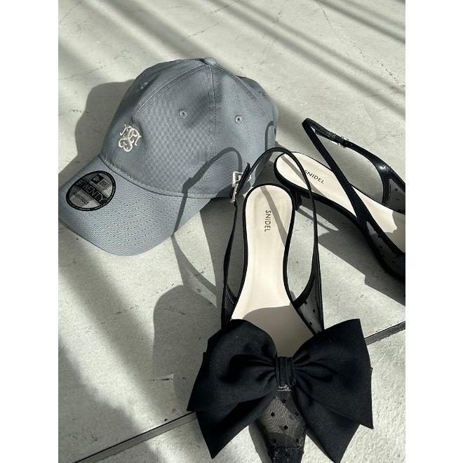 SNIDEL（スナイデル） ドットメッシュリボンモチーフサンダル 24春夏