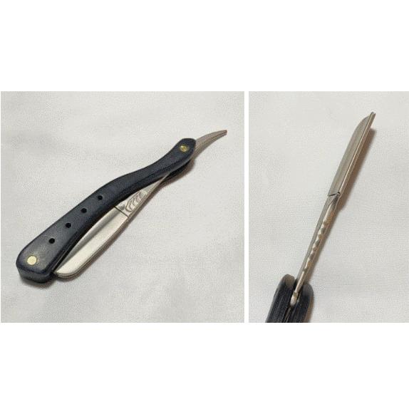 カミソリ ストレートレザー 折りたたみ式 替え刃式 西洋剃刀 ひげ剃り