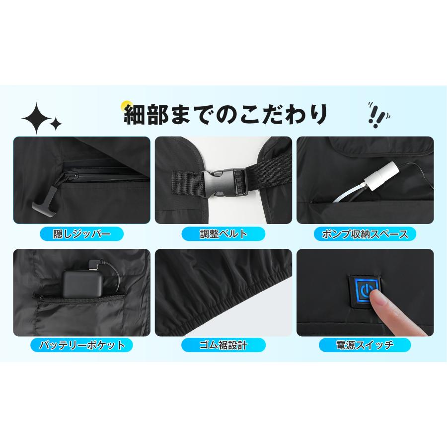 水冷服 水冷ベスト 12000mAhバッテリー付き 冷却ベスト 瞬間冷却 超薄