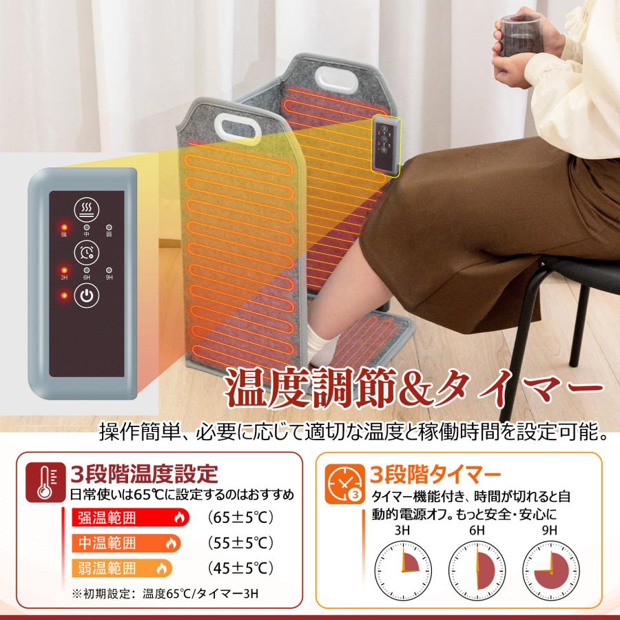 パネルヒーター 遠赤外線 ヒーター 足元 踏み型 踏み心地良い