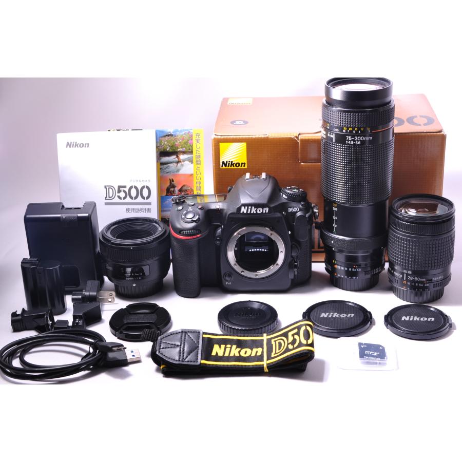 ニコン（Nikon） D500 単焦点＆標準＆超望遠トリプルレンズセット 美品