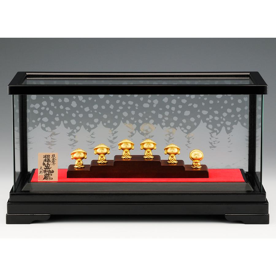 招福 笠地蔵｜純金製置物/ガラスケース 造幣局刻印品 : HIKARI GALLERY