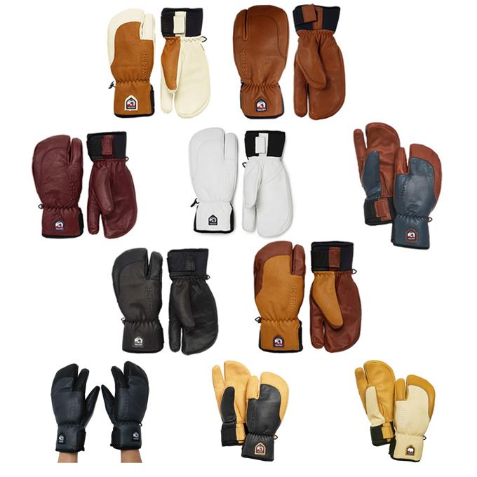 HESTRA（ヘストラ） スキーグローブ ミトン メンズ スリーフィンガー