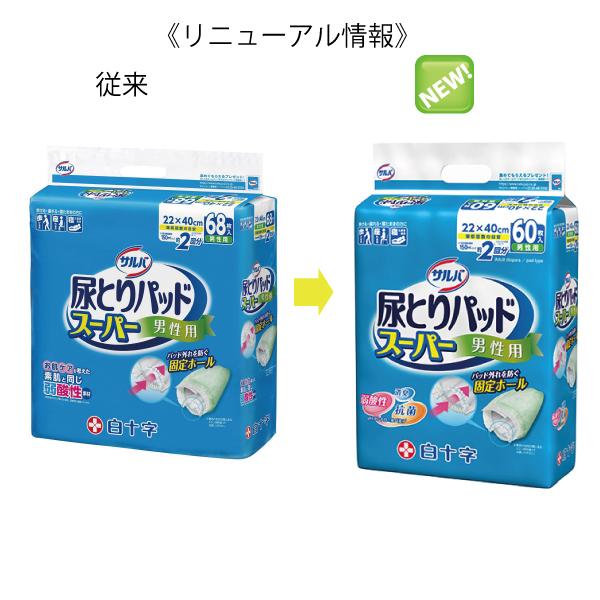 サルバ 大人用紙おむつ オムツパット 白十字 尿とりパッドスーパー