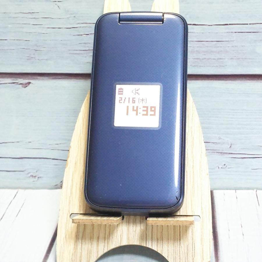 docomo 富士通 らくらくホン F-01M ネイビー 本体 白ロム SIMロック