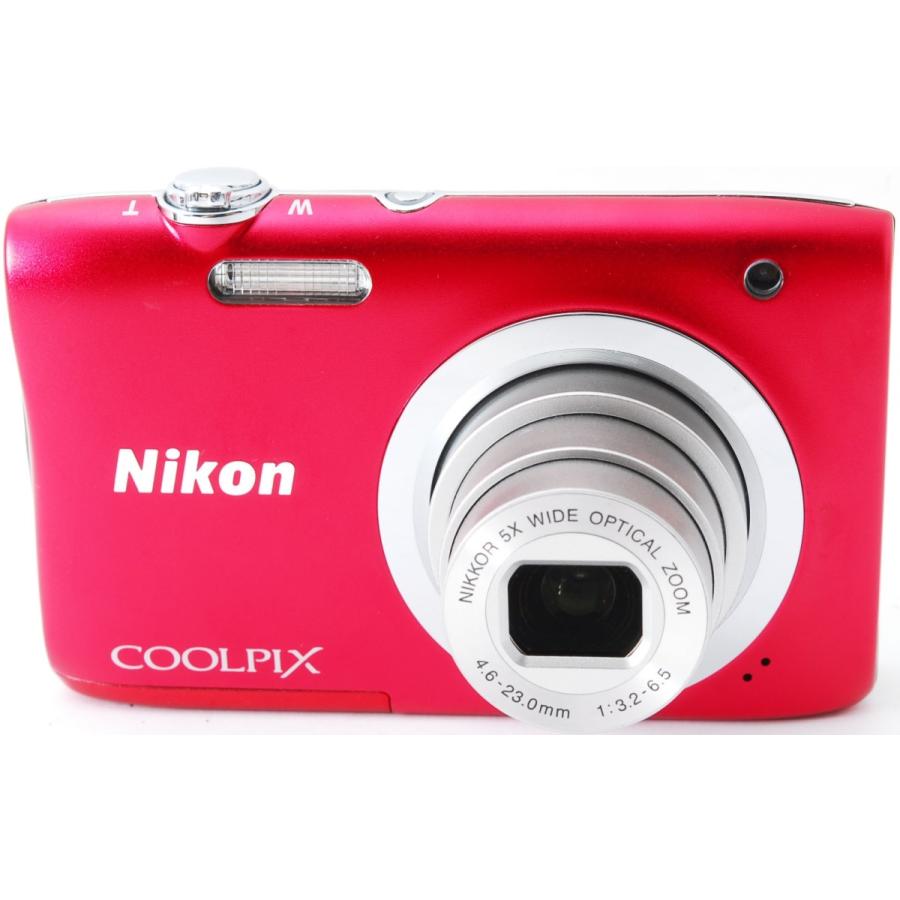 COOLPIX ニコン コンデジ Nikon A100 レッド 中古 新品SDカード付き