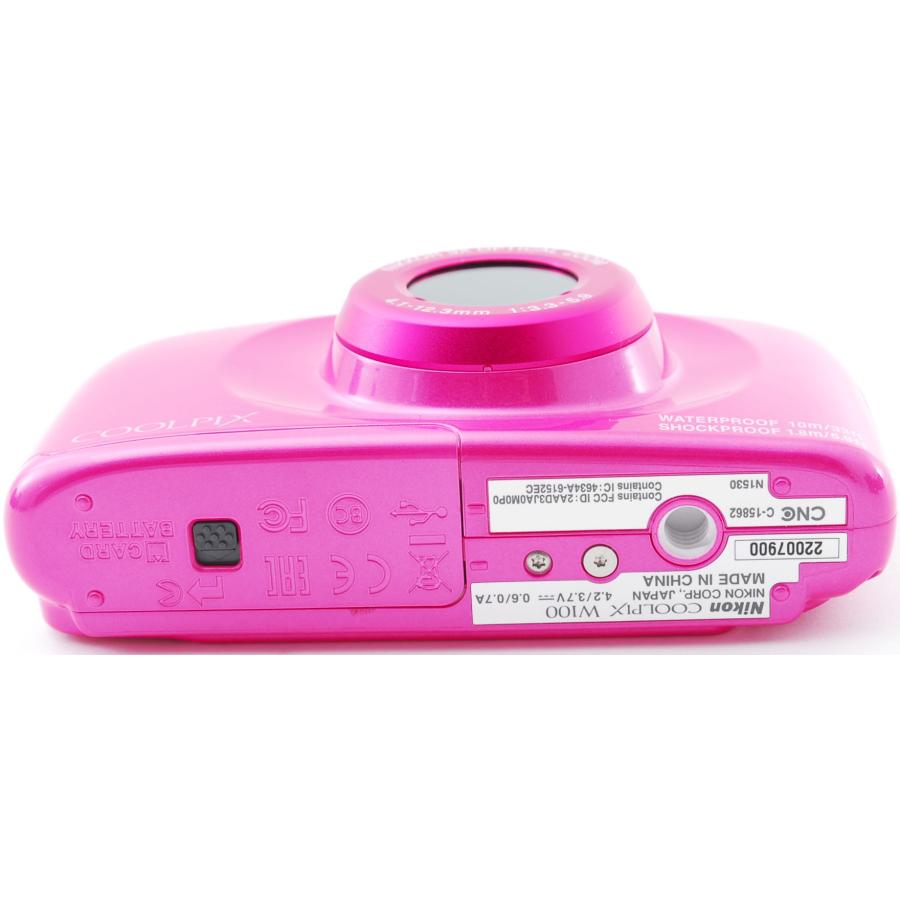 COOLPIX W ニコン コンデジ Nikon W100 ピンク 中古 Wi-Fi