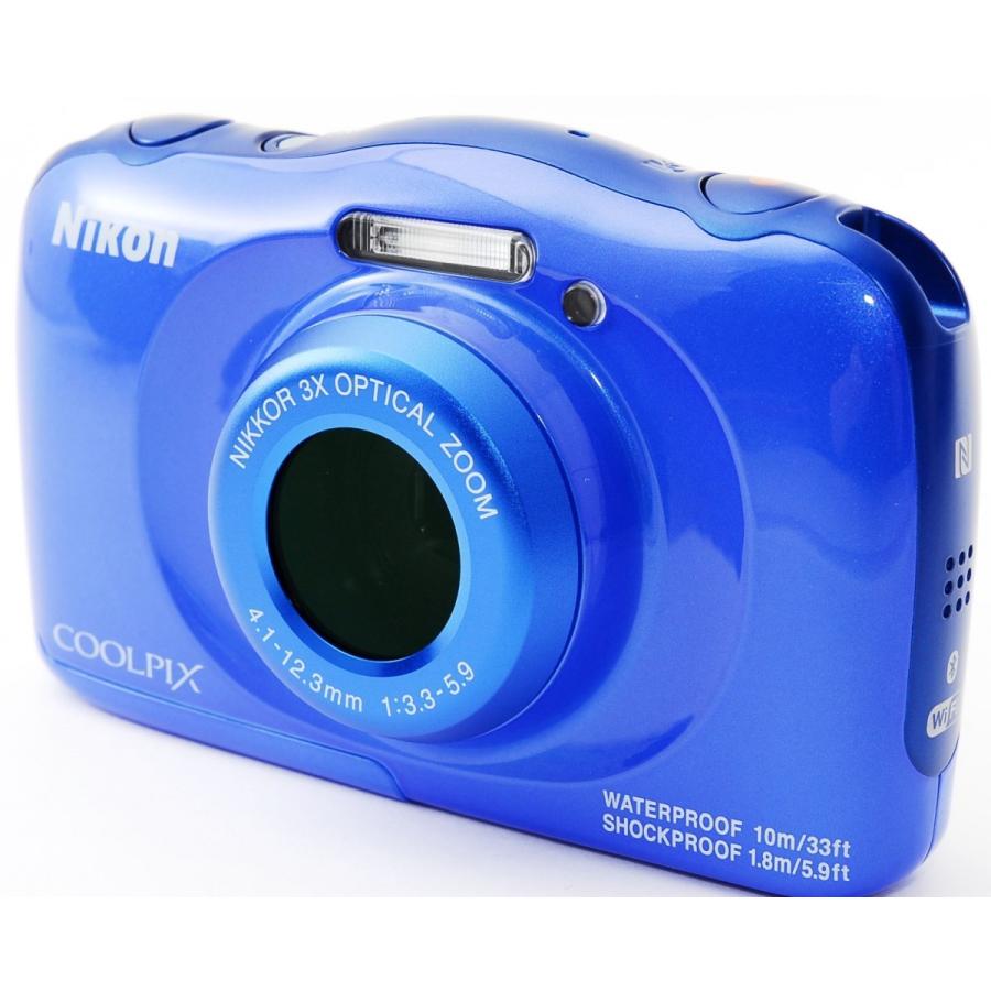 COOLPIX デジタルカメラ 防水 Nikon ニコン W100 ブルー 中古 Wi-Fi