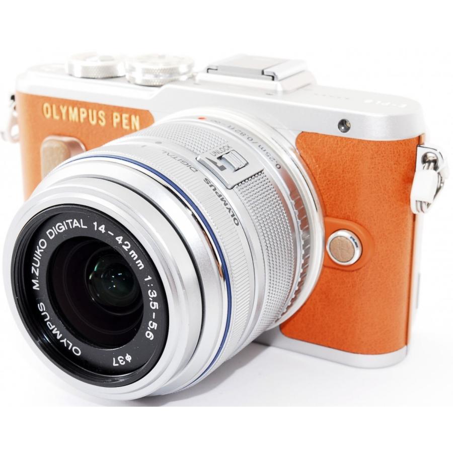 OLYMPUS PEN オリンパス ミラーレス E-PL8 レンズキット ブラウン 中古