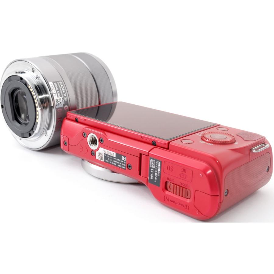 NEX ソニー SONY ミラーレス α NEX-3 レンズキット レッド 中古 新品SD