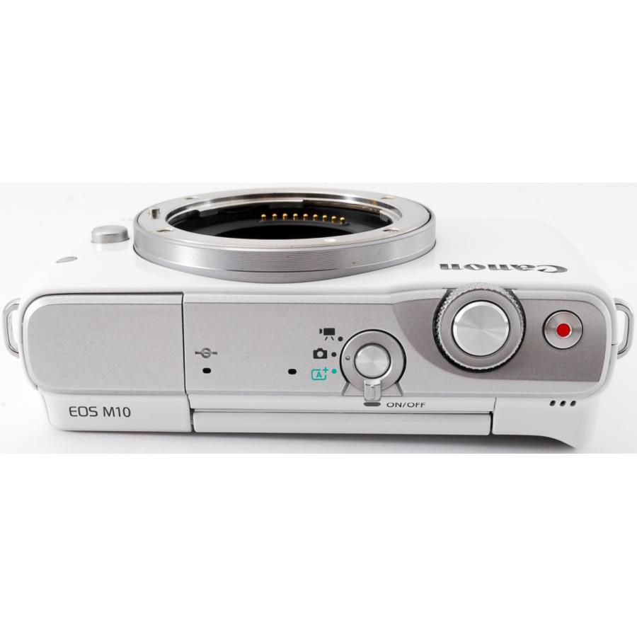 EOS キヤノン ミラーレス一眼 CANON M10 レンズキット ホワイト 中古