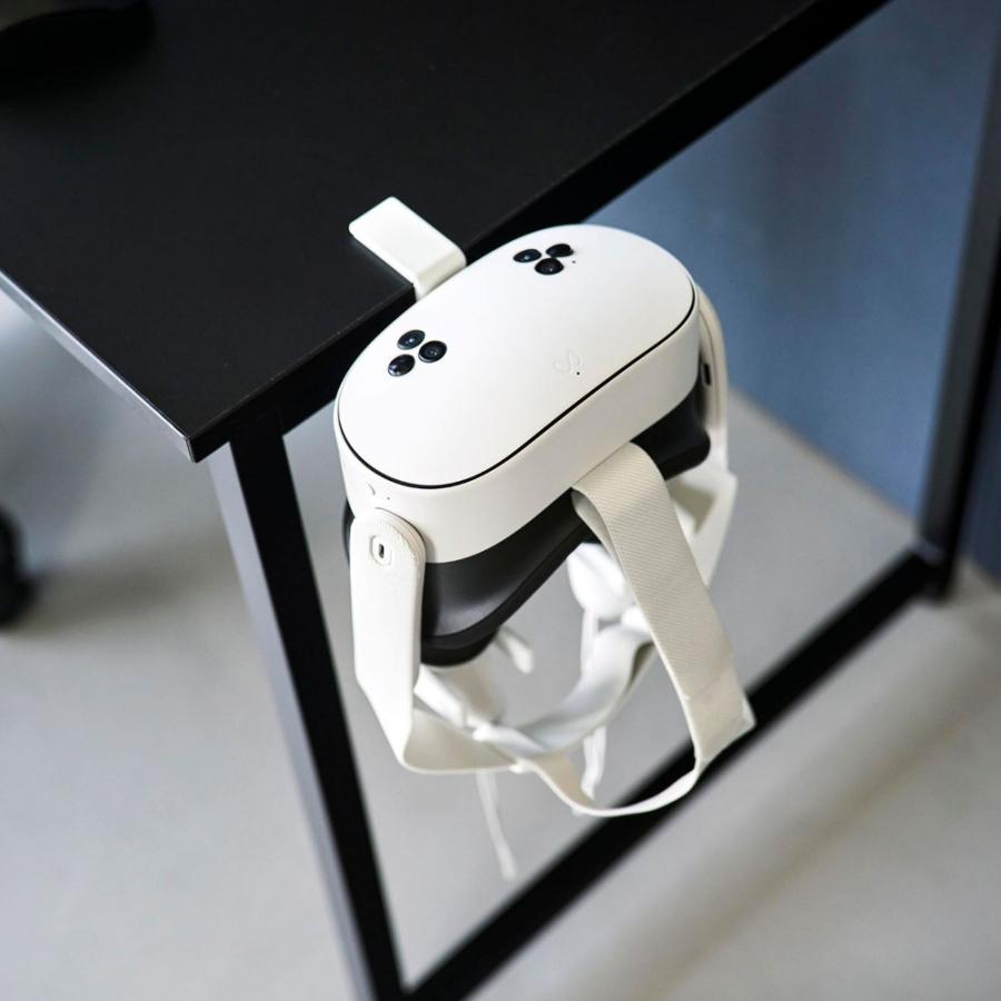 山崎実業 デスク横VRゴーグル＆コントローラー収納ラック スマート
