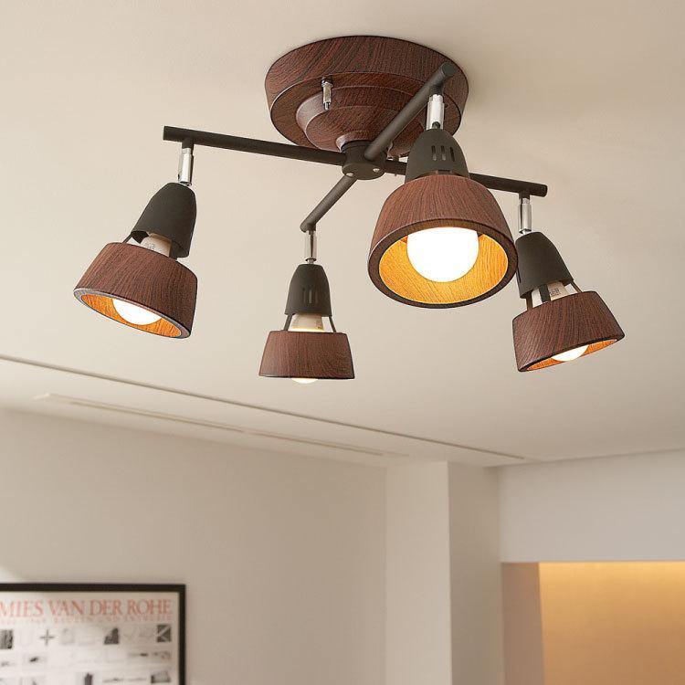 シーリングライト スポット リモコン付 クロスタイプ 6畳 北欧