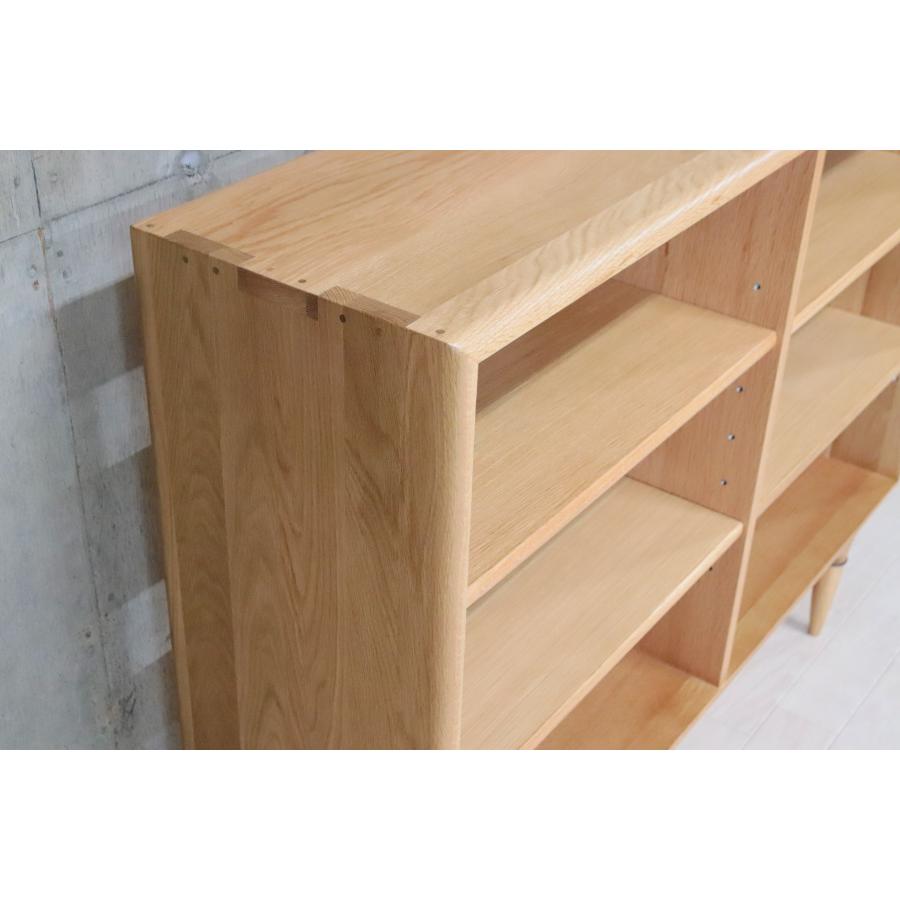 オープン棚 120 オーク 無垢材 飾り棚 ブックシェルフ 天然木 木製