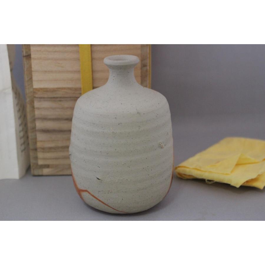 備前焼 山本陶秀 徳利 人間国宝 緋襷焼 共箱 伊部陶苑 : 備前焼 伊部陶