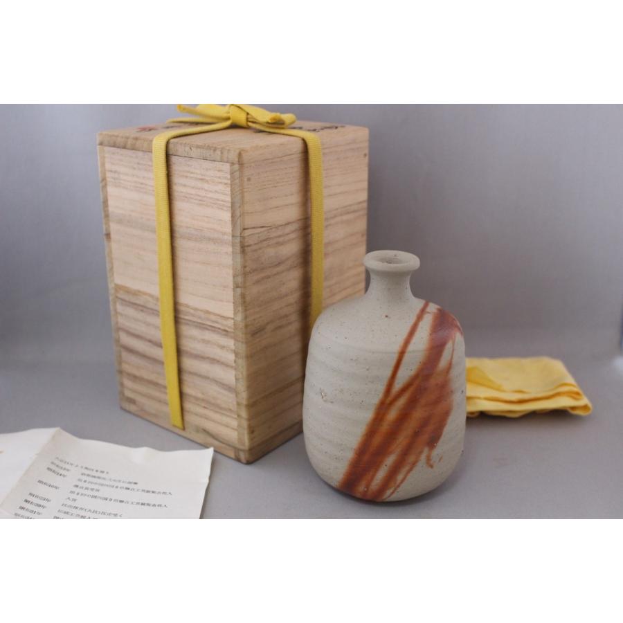 備前焼 山本陶秀 徳利 人間国宝 緋襷焼 共箱 伊部陶苑 : 備前焼 伊部陶