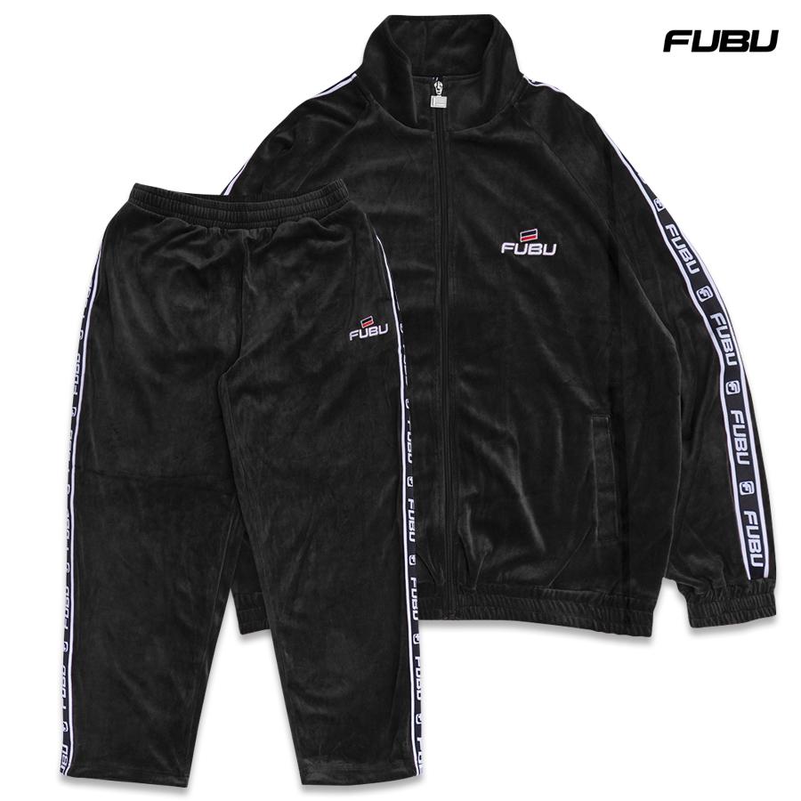 FUBU フブ ベロア セットアップ 上下セット ベルベット トラック