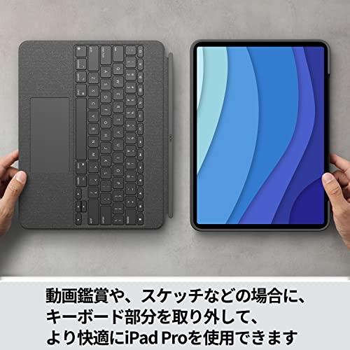 Logicool iPad Pro 12.9インチ Combo Touch iK1275GRA 日本語 スマート