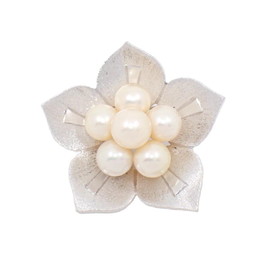 MIKIMOTO（ミキモト） 桜 フラワーモチーフ ブローチ シルバー/パール6
