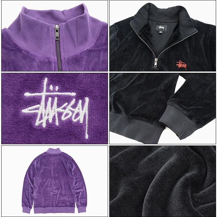 STUSSY（ステューシー） カットソー 長袖 メンズ 19SP Velour Zip Mock