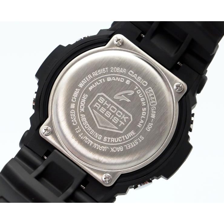 G-SHOCK 電波 ソーラー ビッグケース ブラック GAW-100B-1AJF CASIO