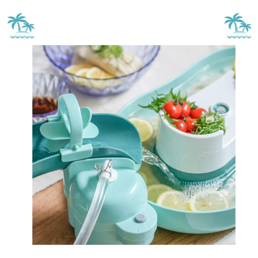 流しそうめん スライダー 流麺 そうめん流し器 D-6668 ミントブルー