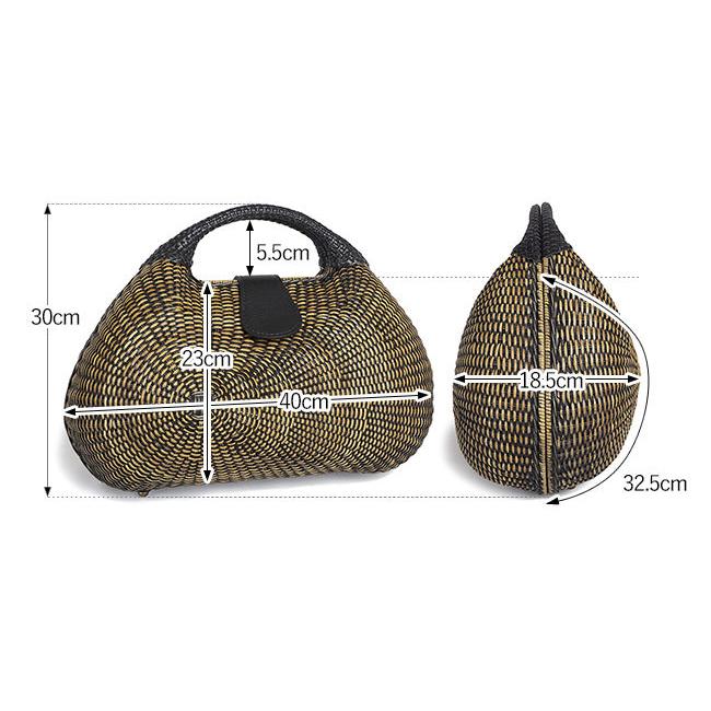 かごバッグ アテンペ アレックス L ショルダー ウィッカー ラタン