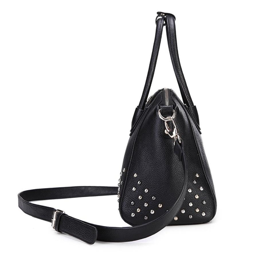 特別セール品】パンクファッション 本革2way スタッズバッグ ボストン