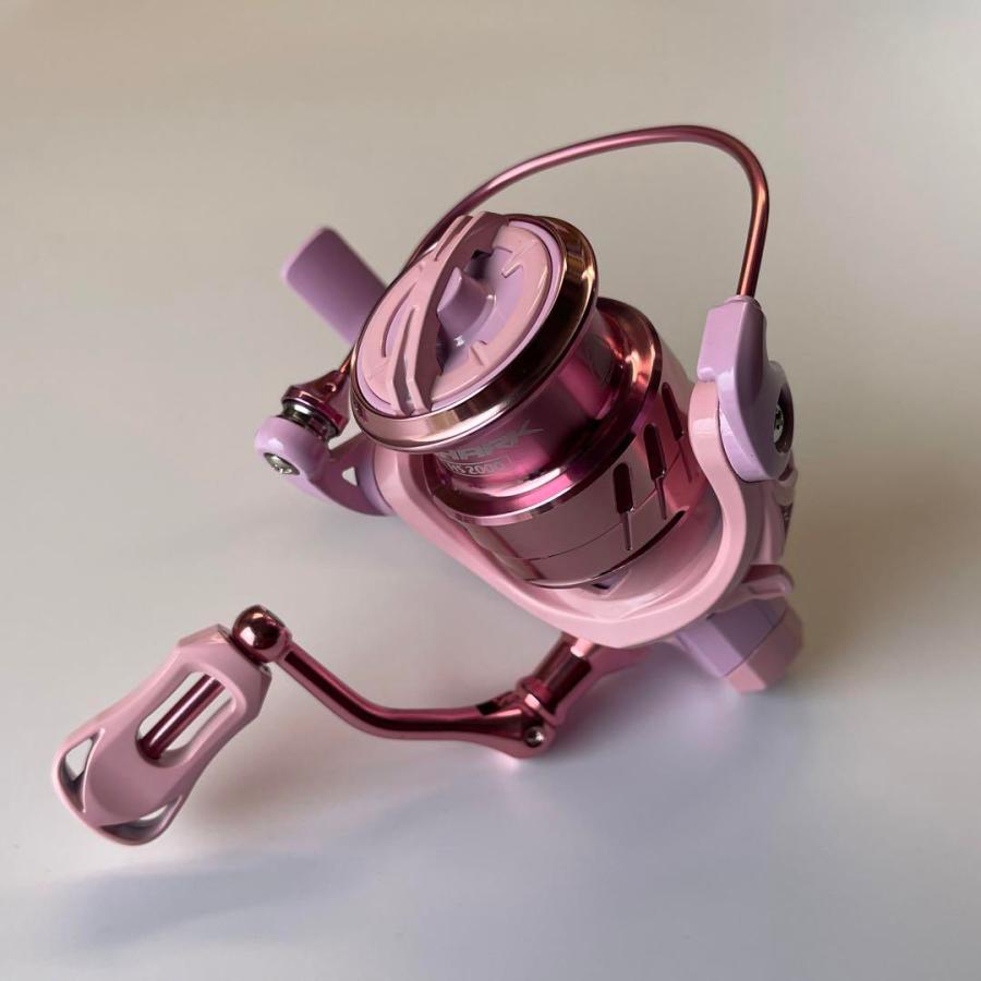 スピニングリール 2000 マカロンピンク ハンドル左右交換可能 釣り